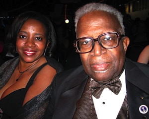 Yanick Rice Lamb and her father, William Rice, at the Mid-Atlantic Ball for President Obama's first inauguration. (Photo: Ingrid Sturgis)