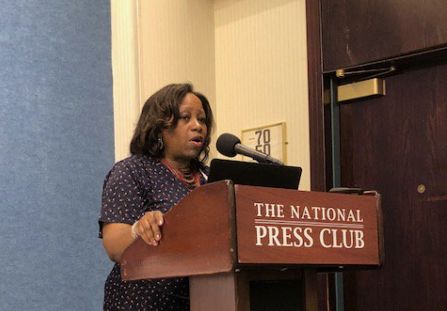 Speaking at the National Press Club.